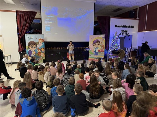 Söngkonan og rithöfundurinn Birgitta Haukdal heimsótti nemendur