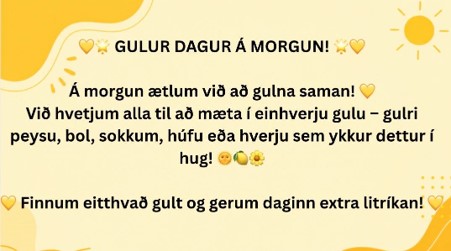 Gulur september fimmtudaginn 10. sept