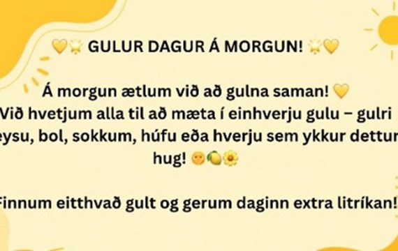 Gulur september fimmtudaginn 10. sept