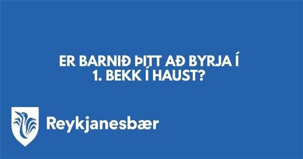 Innritun tilvonandi 1. bekkinga fyrir skólaárið 2026-2027
