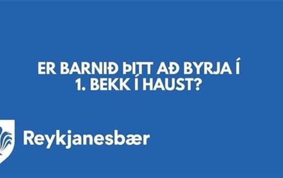 Innritun tilvonandi 1. bekkinga fyrir skólaárið 2026-2027