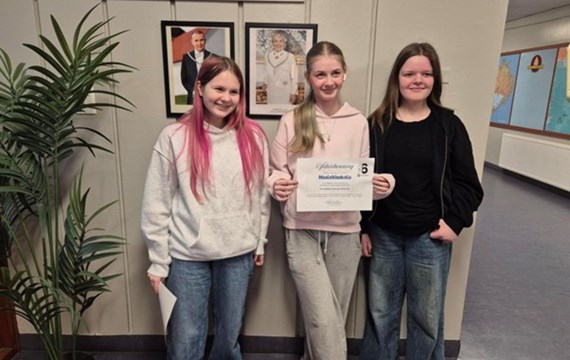 Nemendur hljóta viðurkenningu fyrir glæsilegt veggspjald í viku6